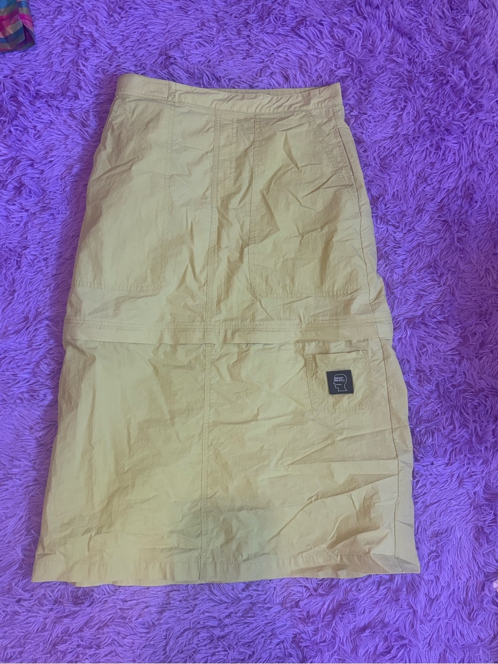 Brain Dead Light Green Utility Velcro Wrap Zip off Maxi Skirt